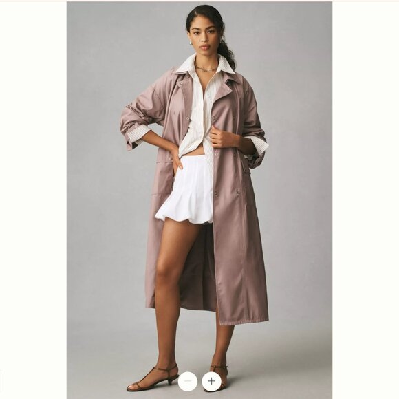 Anthropologie Maeve Oversized Trench Coat - Picture 1 of 12